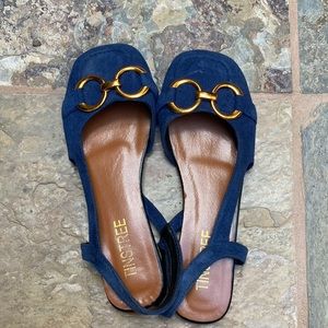Royal blue retro sandals